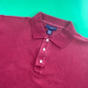 Ivy Crew Classics Men's Burgundy Polo Shirt Short Sleeve‎ Cotton Casual